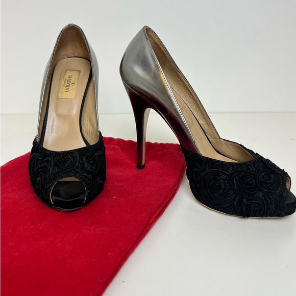 Valentino rose metallic platform stilettos - Picture 2 of 6